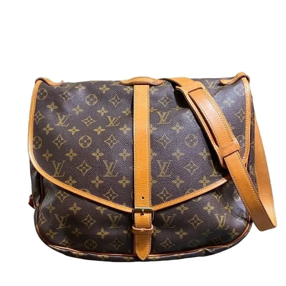 LOUIS VUITTON Monogram Saumur 35 Shoulder/Crossbody Bag 💼 8901VI - Picture 2 of 16